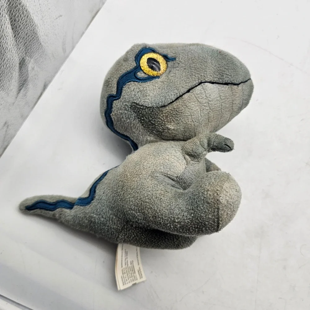 Jurassic World Live Tour Velociraptor Plush Stuffed Toy Small Gray Washable Cute